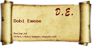 Dobi Emese névjegykártya
